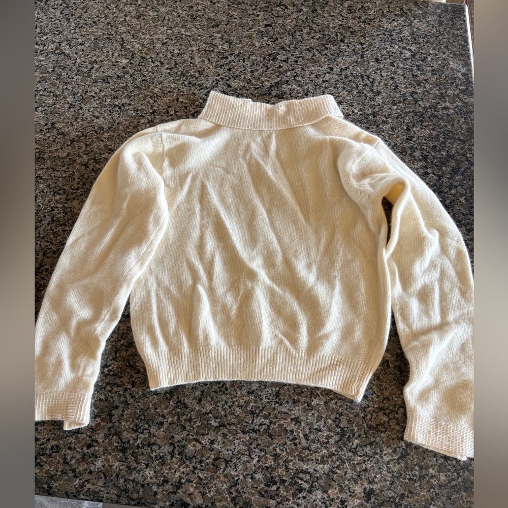 Vintage Cream Sweater with Beading